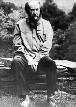 Soviet dissident writer alexander solzhenitsyn, 1970s.