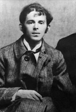Osip mandelshtam (mandelstam), russian poet, died in a corrective labor camp in the late 1930s, photo taken in 1914 in st, petersburg.