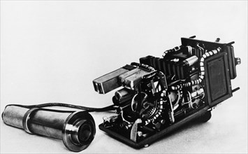 A mass-spectrometrical tube and electronic block for measuring ion composition used on the soviet sputnik 3 satellite, 1958.