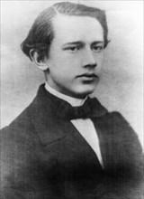 Portrait of composer piotr ilyich tchaikovsky when he was a student.