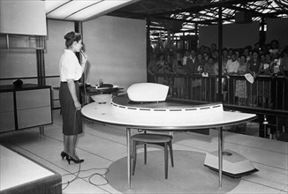 Kitchen of the future' display at the main pavilion of the american national exhibition in moscow, ussr, august 1959.
