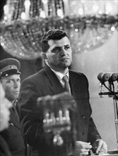 U2 spy plane pilot francis gary powers making his final statements during his trial in moscow, august 19, 1960.