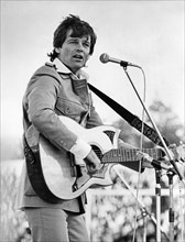 American singer, actor and director dean reed performing at a concert in ulan-ude, buryatia during a tour of the ussr in 1979.