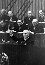 The xxll congress of the communist party of the soviet union, nikita khrushchev speaking at the 22nd cpsu congress, october 18, 1961.