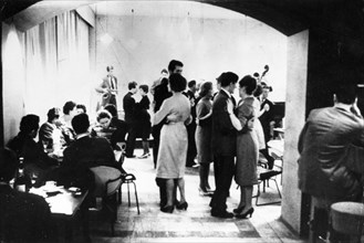 Dancing to a jazz band at the moscow youth cafe 'aelita', 1960s.