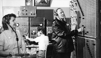 Signals from the soviet spacecraft vostok 5, piloted by lieutenant-colonel valeri bykovsky, are being monitored and recorded, june 1963.