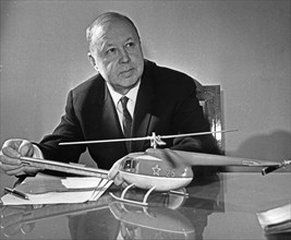 Mikhail mill, leading soviet helicopter builder, ussr, 1966.