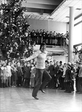 Moscow, ussr, 1/9/79: american singer, actor and director dean reed, staying in moscow at the invitation of the soviet peace committee, attended a children's holiday party at the palace of pioneers on...