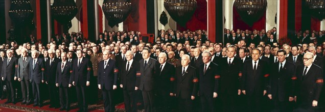 Moscow, ussr, chernenko's funeral, march 1985.