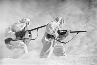 World war 2, soviet snipers on the leningrad front, december 1941.