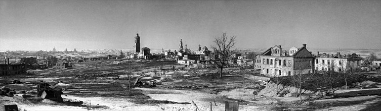 Smolensk region, dorogobuzh city was captured by german invaders, february 1941.