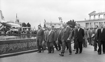Moscow, ussr, cpsu first secretary nikita khrushchev at vdnkh (exhibition of achievements of the national economy) opening, june 16, 1959.