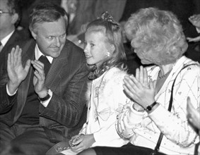 First mayor of st, petersburg, anatoly sobchak with daughter ksenia and wife lyudmila narusova attending a performance at the hermitage theatre in this november 1993.