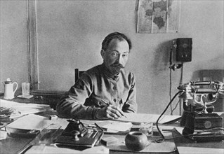 Felix dzerzhinsky founder of the cheka is in his study (1921).