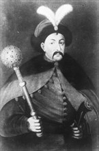 Bogdan khmelnitski ukrainina hetman (1593-1657) who led an uprising against the poles in 1648, (the central museum of history), photo itar-tass .