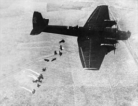 World war 2, 'parachute assault' by d, shulkin, 1943.