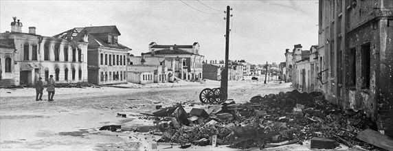 Rzhev after invasion of fascists, april 1943.