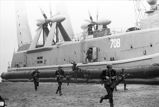 Zapad (west) 81 military exercises, amphibious landing, september 11, 1981.