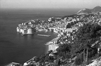 View of dubrovnik, croatia, yugoslavia, 1961.