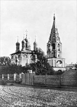 19th century moscow, ss peter and paul orthodox church in moscow's lefortovo neighborhood (formerly, german quarter).