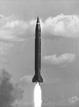 Skad rocket, russian federation, khabarovsk territory 1997, a successful launchingof a medium range rocket 'skad' was carried out in the far east military district, the rocket hit the target at the di...