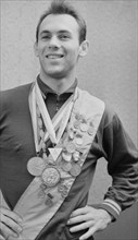 Olympic champion in high jump valery brumel died in his 61st year moscow,russia, january 26 2003: legendary russian sportsman, olympic golden winner in high jump valery brumel (in pic) has died in his...