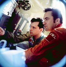 Soyuz 40 crew dumitru prunariu (romania) and leonid popov, 1981.