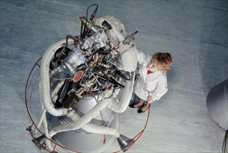 Soviet rocket engine rd-119 installed in the second stage of cosmos carrier rockets, 1969.