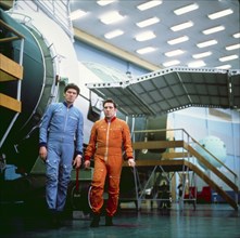 Salyut 6, soyuz 32 crew valery ryumin and vladimir lyakhov, 1979.