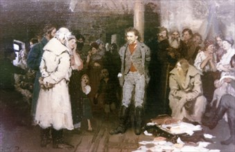 Arrest of a propagandist' - painting by ilya repin.