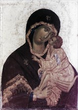The virgin of the don' icon from the late 14th century, tretyakov gallery, moscow.