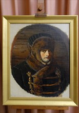 Moscow, russia,  painting 'napoleon in winter attire' by artist vasily vereshchagin on display in the state history museum at the exhibition commemorating the 200th anniversary of the patriotic war of...