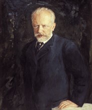 Portrait of p, i, tchaikovsky by n, d, kuznetsov (1893).