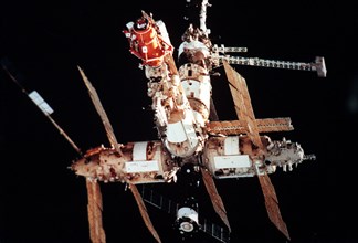 June 27, 1997, really hard time have specialists of the mission control centre (mcc) after collision and damage of spektr module on board the space station mir