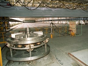 Krasnoyarsk territory, russia, november 28 2002: interior view of the nuclear waste storage, one the biggest in russia, built at the zheleznogorsk mining and chemical enterprise , spent nuclear fuel i...
