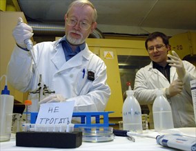 Candidate of chemical sciences, sergei shishkin in a lab at the joint institute for nuclear research where the discovery of several heaviest elements, which leads to the extention of the periodic tabl...