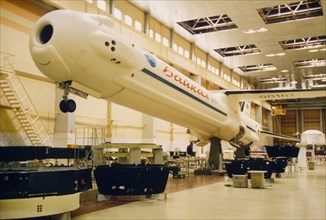 Baikal recoverable rocket booster being built at Khrunichev state space center, Moscow.