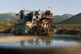 One of the dredges of the yagodino mill at the burkhala gold mine in the magadan region (far east) of siberia, 1990s.