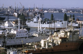 Odessa sea port, ukraine, 1990s.