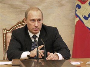 President vladimir putin has said at the monday's meeting with the russian government (in picture) that he will not meet representatives of the business community to discuss the situation with yukos, ...