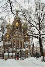 St petersburg, russia, the savior on the spilled blood cathedral, january 2010.