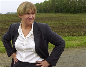 President of the inteko company, moscow mayor yury luzhkov's wife yelena baturina pictured on a field of wheat belonging to the inteko comapny in the belgorod region of russia.