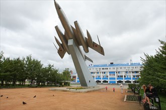 Irkutsk, russia, july 19, 2011, the building of the irkutsk aviation plant (a subsidiary of the irkut corporation).