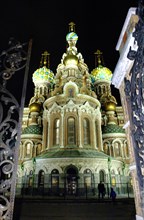 St,petersburg, russia, december 01, 2005, the church of our savior on the spilled blood (the savior on the spilled blood cathedral) has the new architectural lighting designed by italian piero castigl...