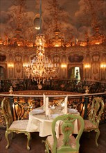Interior of turandot restaurant which has been opened in moscow by restaurateur andrei dellos, moscow, russia, december 2005.