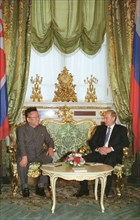 Moscow, russia, august 4, 2001, russian president vladimir putin, right, and north korean leader kim jong-il holding talks in the kremlin here on saturday.
