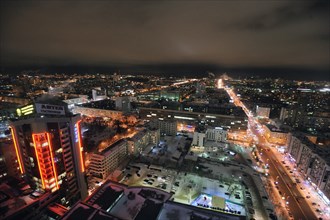 Yekaterinburg, russia, 2011, night view of the city.