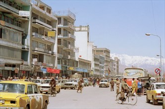 A street in kabul, afghanistan, may 1989.