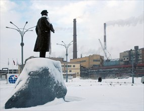 A view of the severonickel smelter at monchegorsk, murmansk region, the smelter is part of the norilsky nickel mining and smelting company, murmansk region, russia, february 10, 2006.