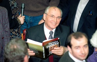 Moscow, presentation of the book written by president of the soviet union mikhail gorbachev, january 26, 1996.